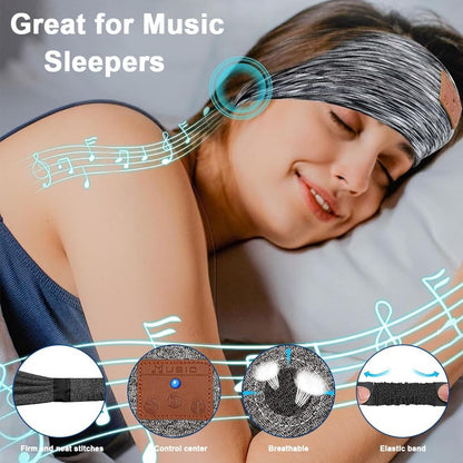 Sleep Headphones Headband, Bluetooth Sleep Eye Mask Headphones, Noise Cancelling Sleep Headband Earphones Band Soft Sleeping Headphones Men Women Gifts for Relaxation Meditation Sports Music